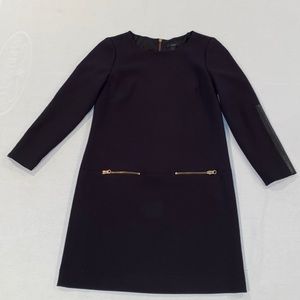 J. Crew women’s black 3/4 sleeve mini dress size 2